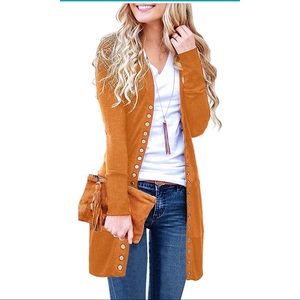 Button down long sleeve  cardigan
